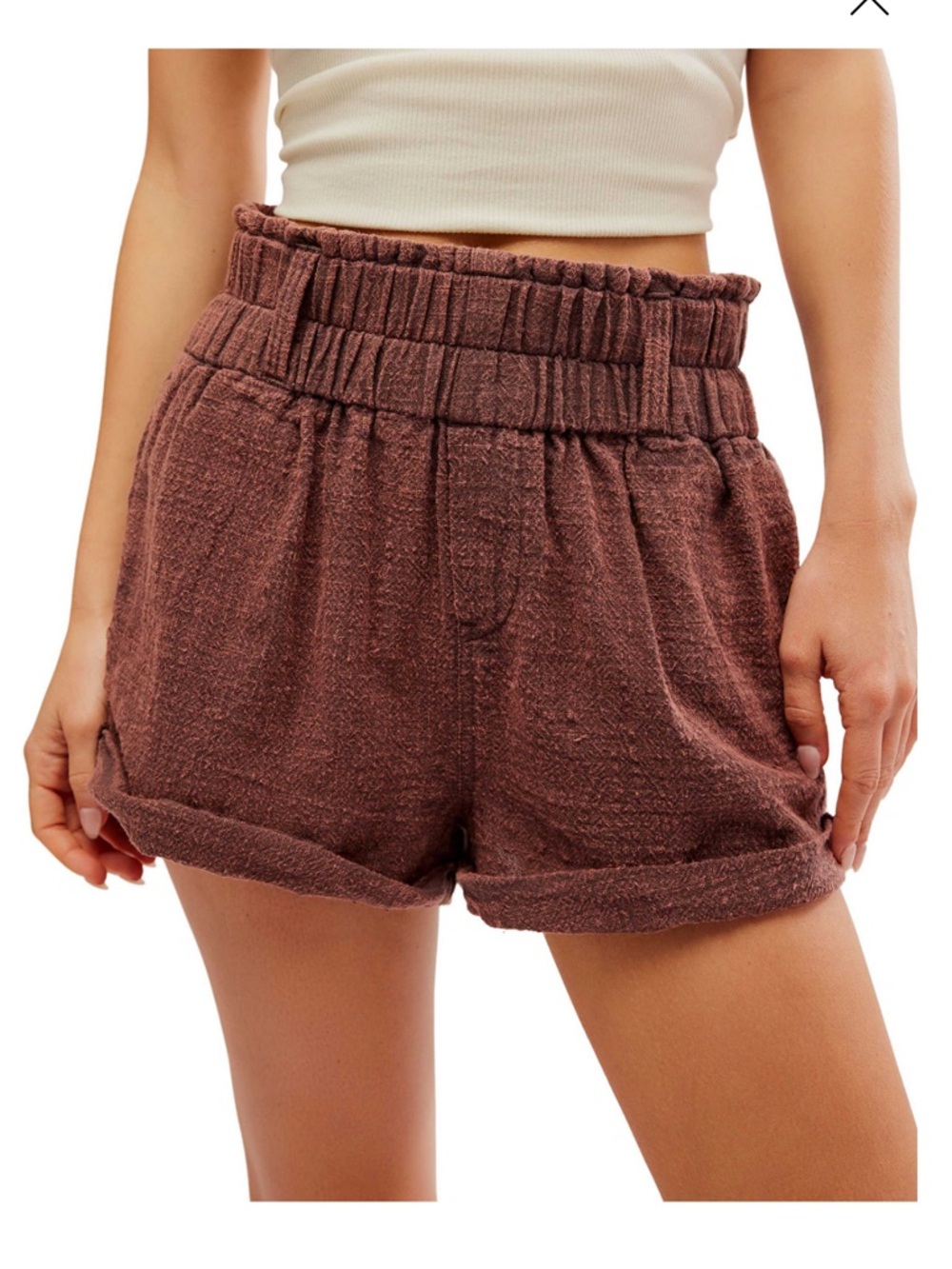Free People Women's Solar Flare Baja High Rise Cotton Shorts